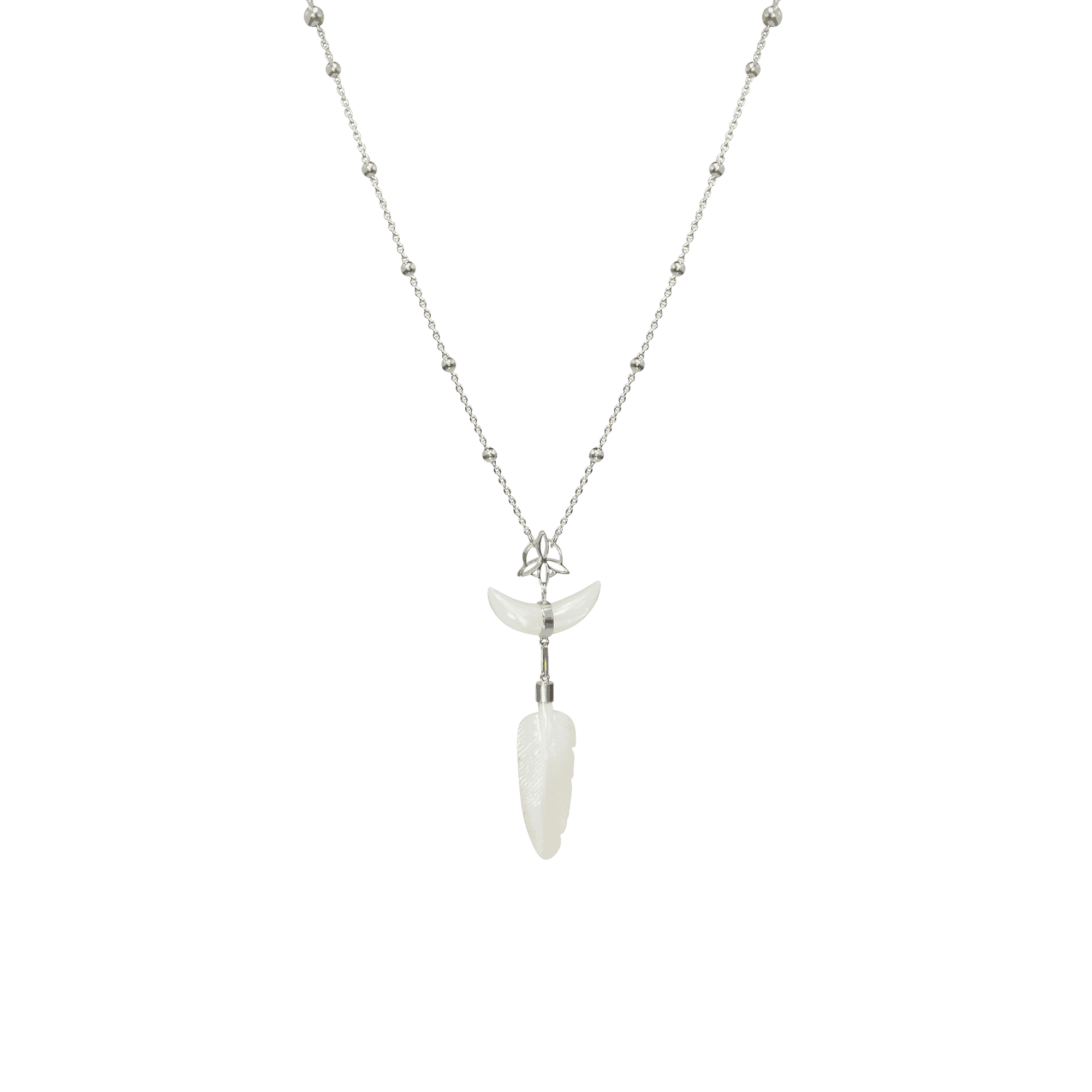 handmade symbolic spiritual jewellery sustainable fashion alchemist feather necklace