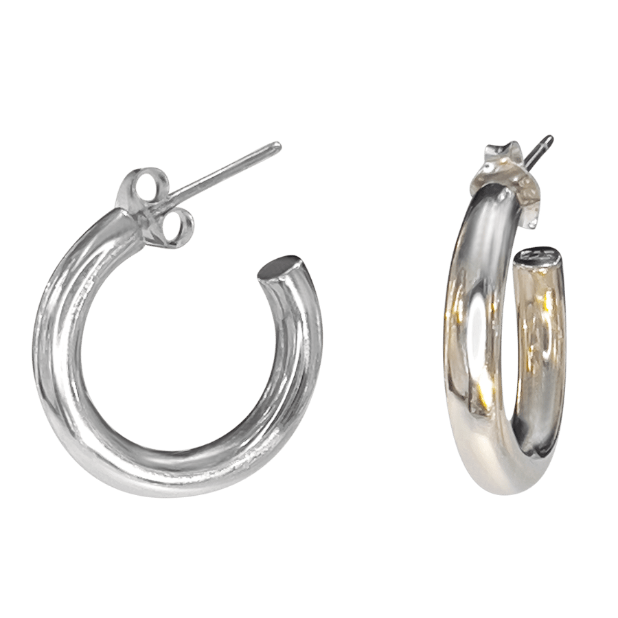 neila nilow handmade symbolic spiritual jewellery sustainable fashion one of the kind crystal mini hoop earrings sterling silver